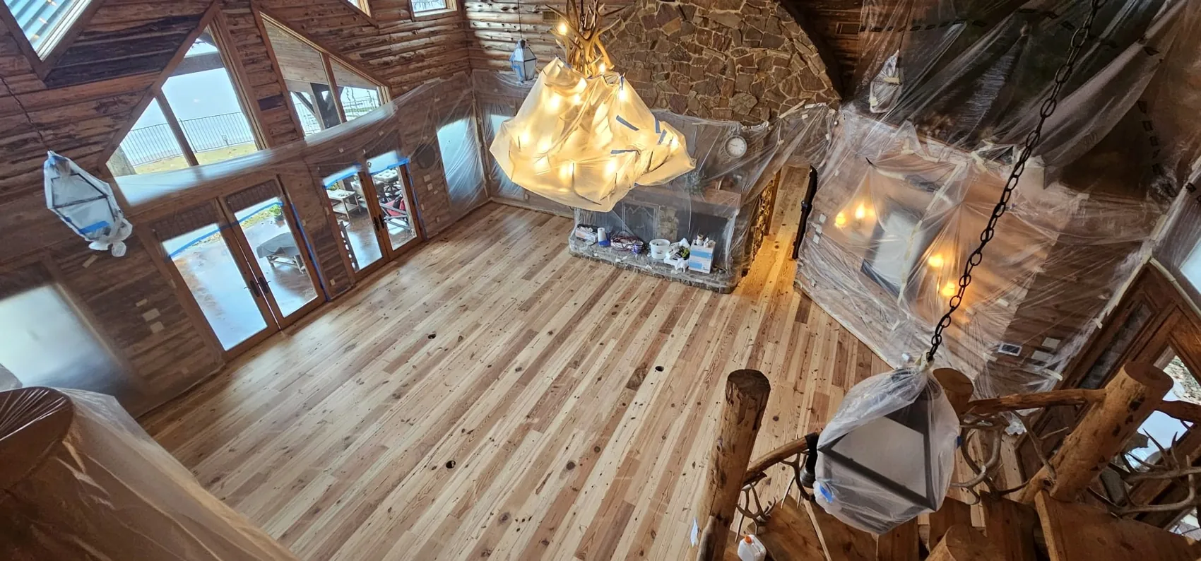 Lake house from above